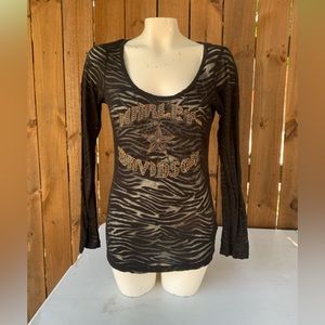 Harley Davidson sheer long sleeve t-shirt size Medium.